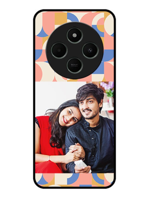 Custom Redmi A4 5G Custom Metal Phone CaseSemi - Circle Maze Pattern Design