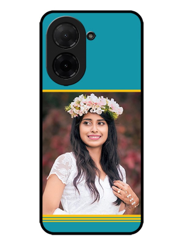 Custom Xiaomi Redmi A5 Custom Metal Phone Case - Yellow & Blue Design