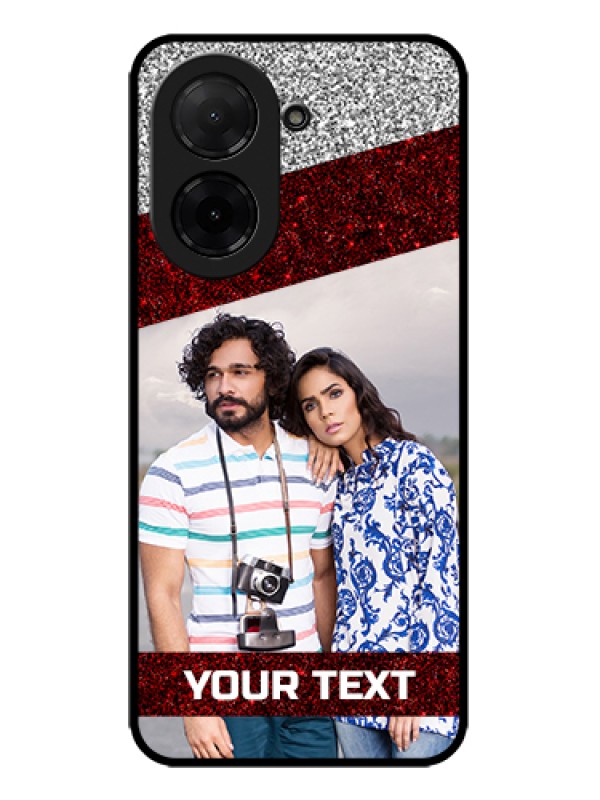 Custom Xiaomi Redmi A5 Custom Metal Phone Case - Image Holder With Glitter Strip Design