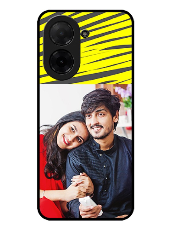 Custom Xiaomi Redmi A5 Custom Metal Phone Case - Yellow Abstract Design