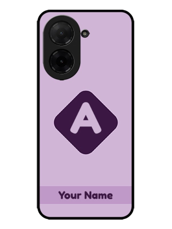 Custom Xiaomi Redmi A5 Custom Metal Phone Case - Custom Letter In Curved Badge Design