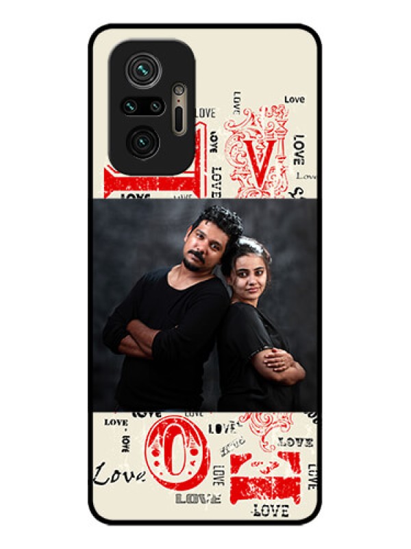 Custom Redmi Note 10 Pro Max Custom Metal Phone CaseTrendy Love Design Case