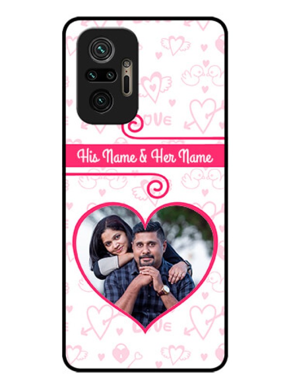 Custom Redmi Note 10 Pro Max Custom Metal Phone CaseHeart Shape Love Design