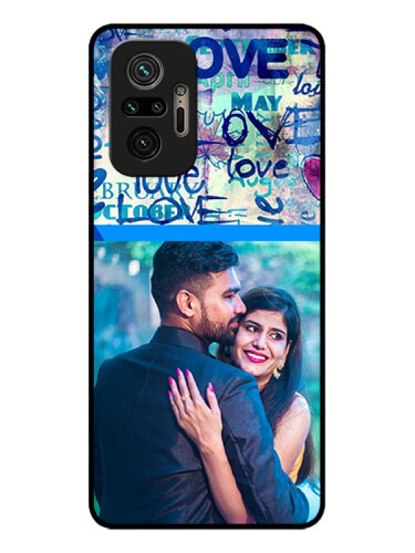 Custom Redmi Note 10 Pro Max Custom Metal Phone CaseColorful Love Design
