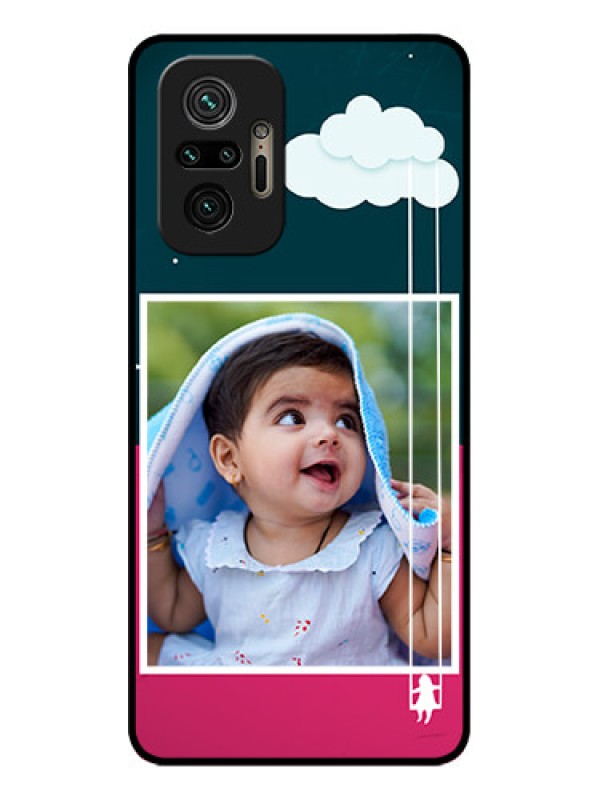 Custom Redmi Note 10 Pro Max Custom Metal Phone CaseCute Girl With Cloud Design