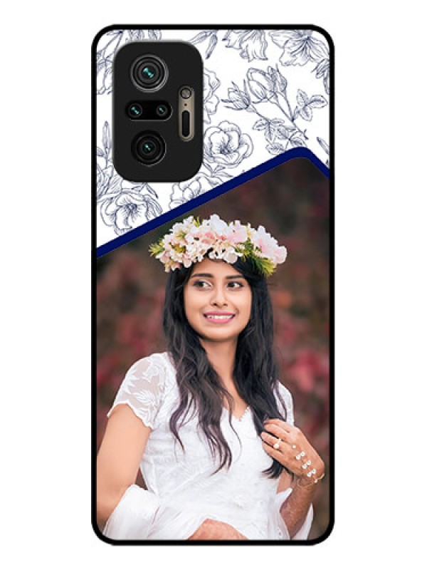Custom Redmi Note 10 Pro Max Custom Metal Phone CaseClassy Floral Design