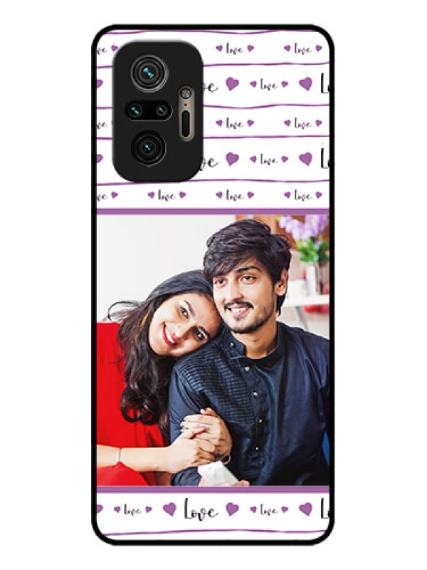 Custom Redmi Note 10 Pro Max Custom Metal Phone CaseCouples Heart Design