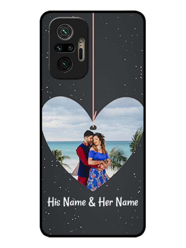 Custom Redmi Note 10 Pro Max Custom Metal Phone CaseHanging Heart Design
