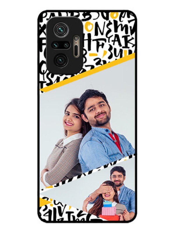 Custom Redmi Note 10 Pro Max Custom Metal Phone CaseLetters Pattern Design