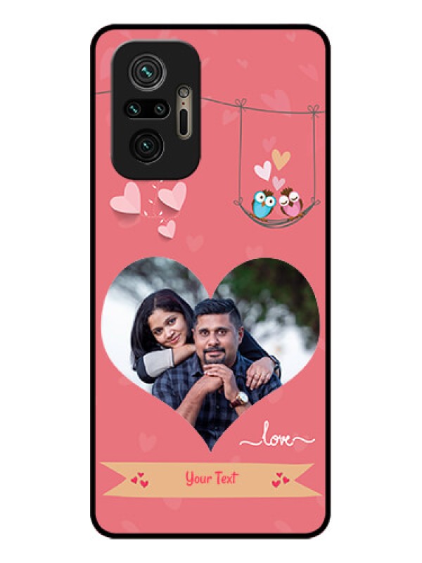 Custom Redmi Note 10 Pro Max Custom Metal Phone CasePeach Color Love Design