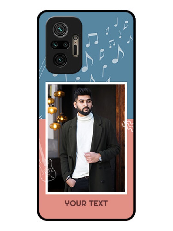 Custom Redmi Note 10 Pro Max Custom Metal Phone CaseWith Color Musical Note Design