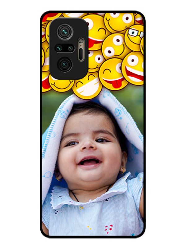 Custom Redmi Note 10 Pro Max Custom Metal Phone CaseWith Smiley Emoji Design