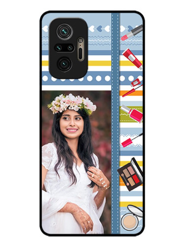 Custom Redmi Note 10 Pro Max Custom Metal Phone CaseMakeup Icons Design