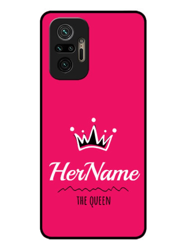 Custom Redmi Note 10 Pro Max Custom Metal Phone CaseQueen With Name Design
