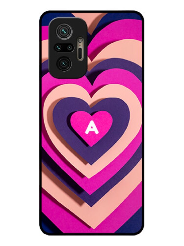 Custom Redmi Note 10 Pro Max Custom Metal Phone CaseCute Heart Pattern Design