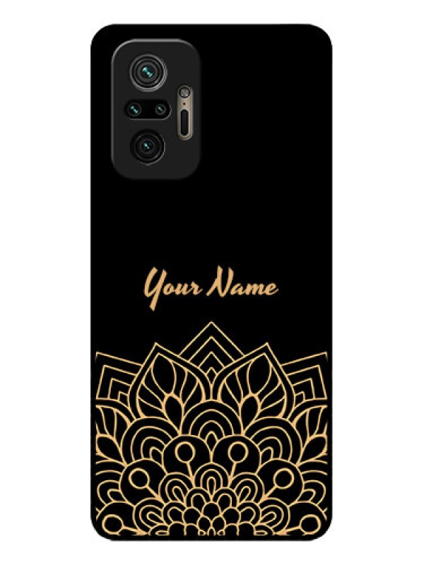 Custom Redmi Note 10 Pro Max Custom Metal Phone CaseGolden Mandala Design