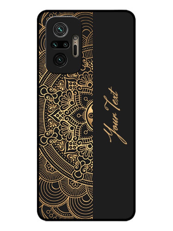 Custom Redmi Note 10 Pro Max Custom Metal Phone CaseMandala Art With Custom Text Design