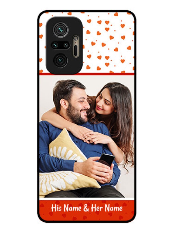 Custom Redmi Note 10 Pro Custom Metal Phone Case - Orange Love Symbol Design