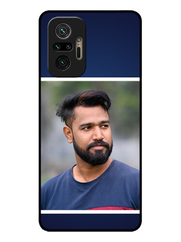 Custom Redmi Note 10 Pro Custom Metal Phone Case - Simple Royal Blue Design