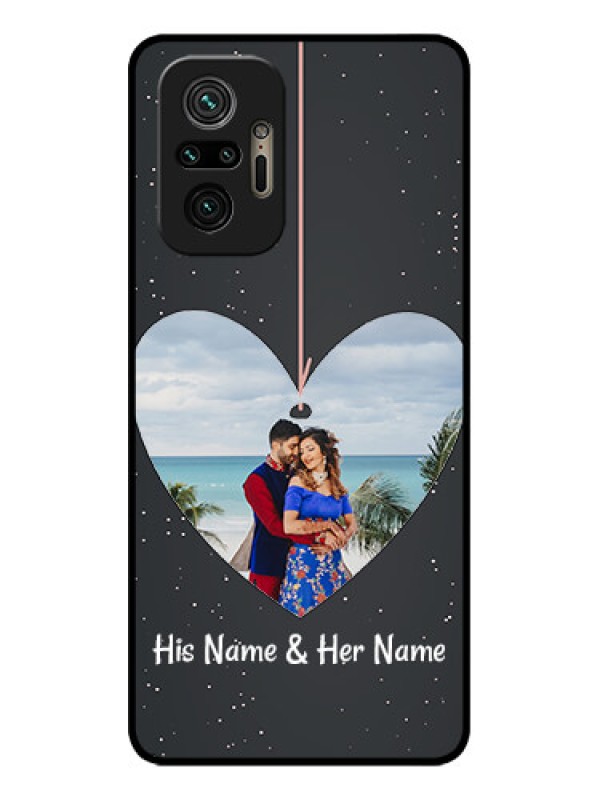 Custom Redmi Note 10 Pro Custom Metal Phone Case - Hanging Heart Design
