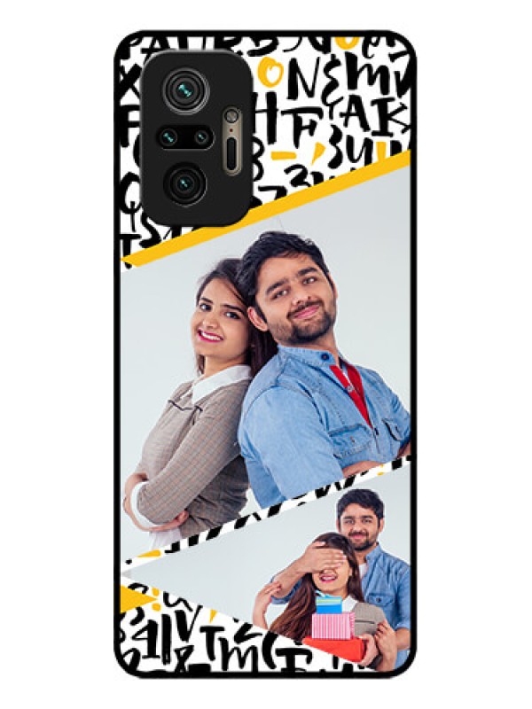 Custom Redmi Note 10 Pro Custom Metal Phone Case - Letters Pattern Design