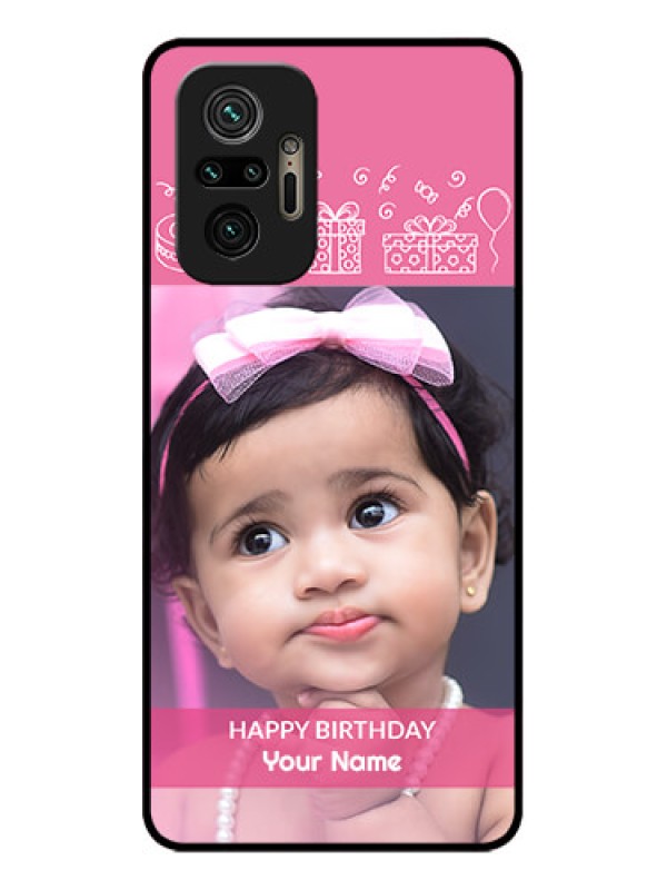 Custom Redmi Note 10 Pro Custom Metal Phone Case - With Birthday Line Art Design