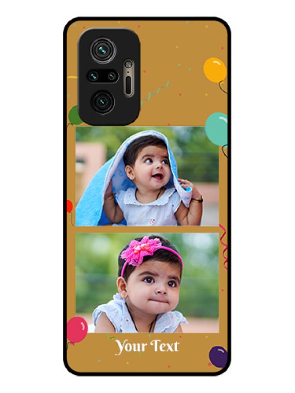 Custom Redmi Note 10 Pro Custom Metal Phone Case - Image Holder With Birthday Celebrations Design