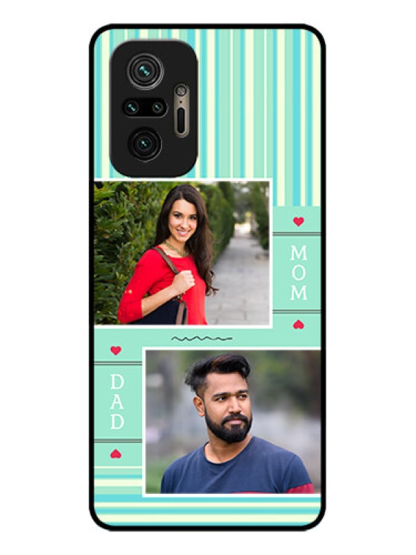 Custom Redmi Note 10 Pro Custom Metal Phone Case - Mom and Dad Pic Design