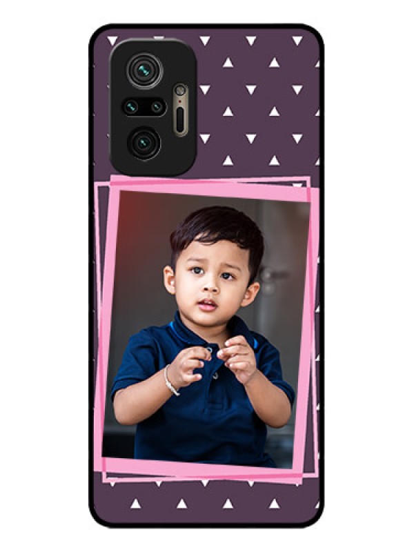 Custom Redmi Note 10 Pro Custom Metal Phone Case - Triangle Pattern Dotted Design