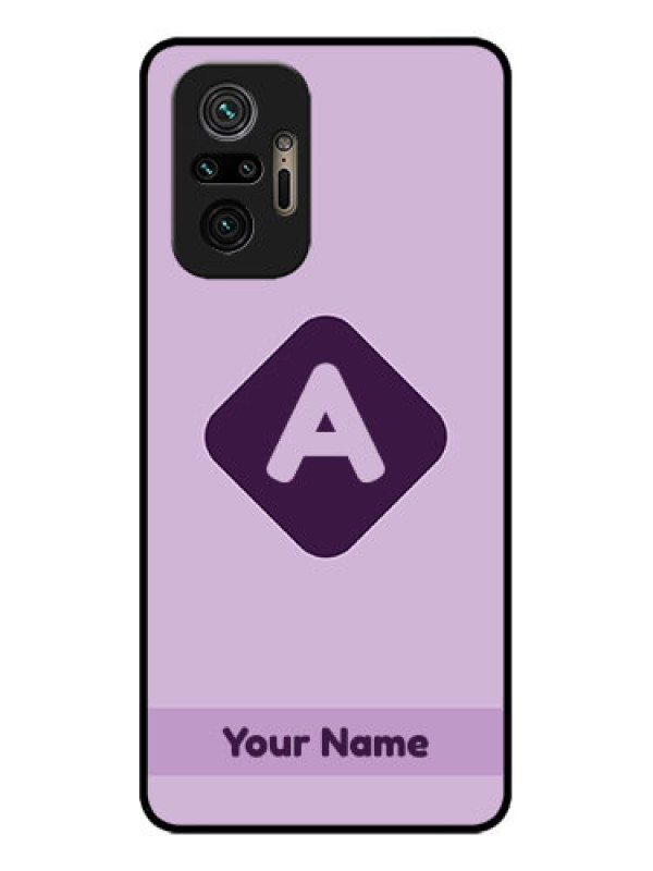 Custom Redmi Note 10 Pro Custom Metal Phone Case - Custom Letter In Curved Badge Design