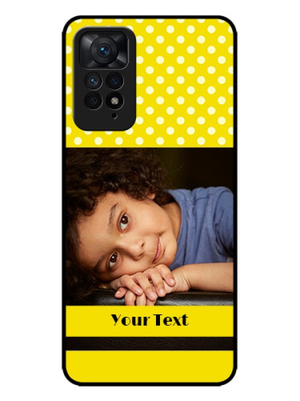 Custom Redmi Note 11 Pro 5G Custom Metal Phone CaseBright Yellow Case Design