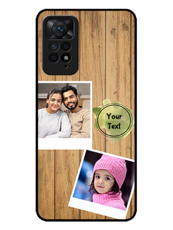 Custom Redmi Note 11 Pro 5G Custom Metal Phone CaseWooden Texture Design