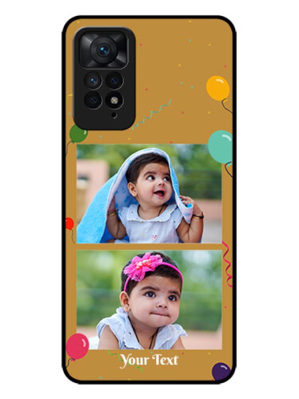 Custom Redmi Note 11 Pro 5G Custom Metal Phone CaseImage Holder With Birthday Celebrations Design