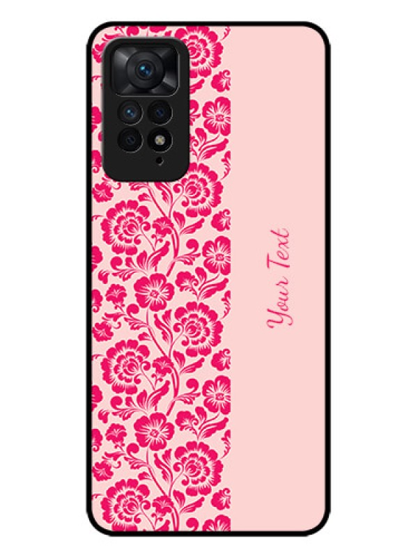 Custom Redmi Note 11 Pro 5G Custom Metal Phone CaseAttractive Floral Pattern Design