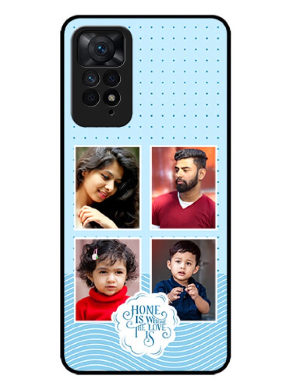 Custom Redmi Note 11 Pro 5G Custom Metal Phone CaseCute Love Quote With 4 Pic Upload Design