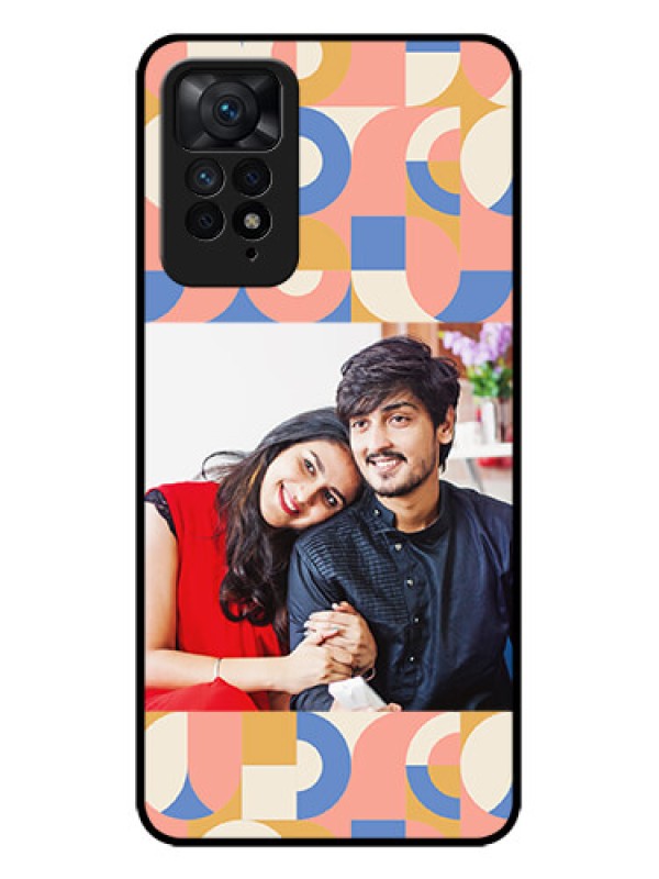 Custom Redmi Note 11 Pro 5G Custom Metal Phone CaseSemi - Circle Maze Pattern Design