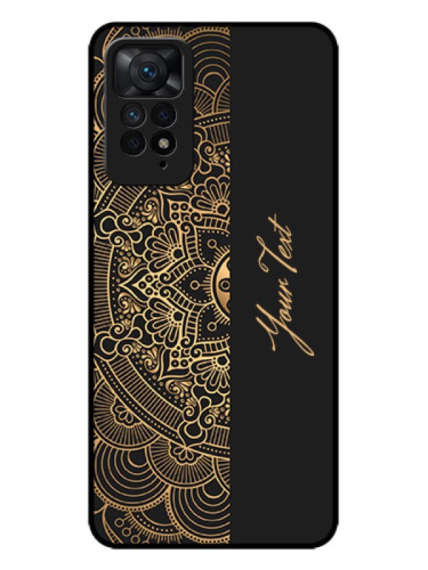 Custom Redmi Note 11 Pro 5G Custom Metal Phone CaseMandala Art With Custom Text Design
