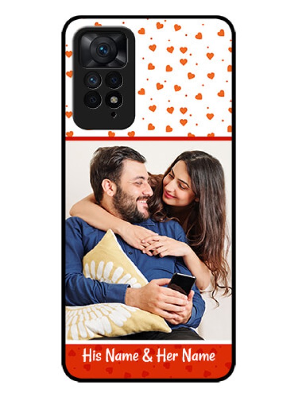 Custom Redmi Note 11 Pro Plus 5G Custom Metal Phone Case - Orange Love Symbol Design