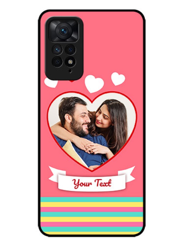 Custom Redmi Note 11 Pro Plus 5G Custom Metal Phone Case - Love Shapes Doodle Design