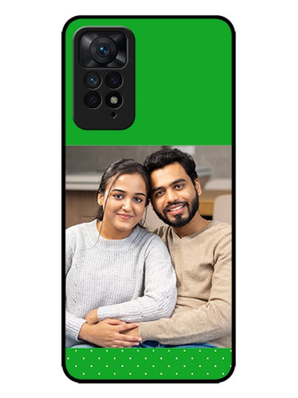 Custom Redmi Note 11 Pro Plus 5G Custom Metal Phone Case - Green Pattern Design