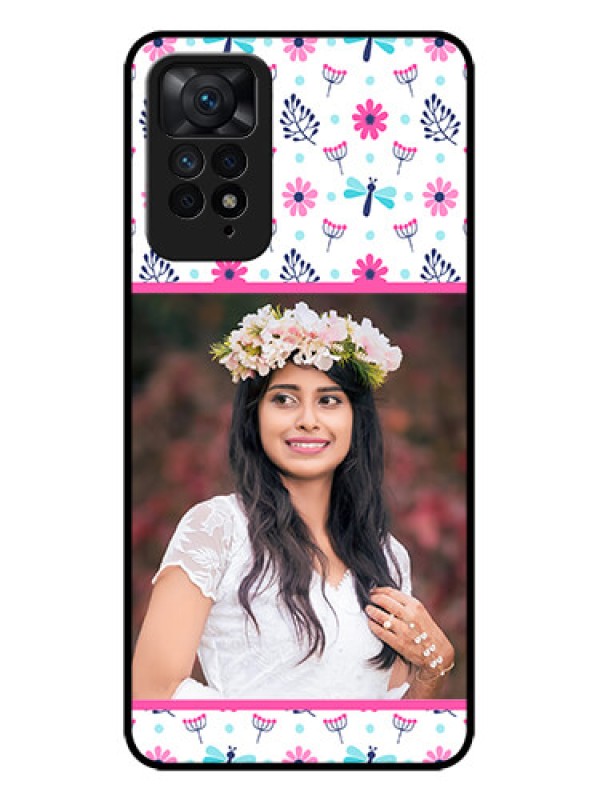 Custom Redmi Note 11 Pro Plus 5G Custom Metal Phone Case - Colorful Flower Design