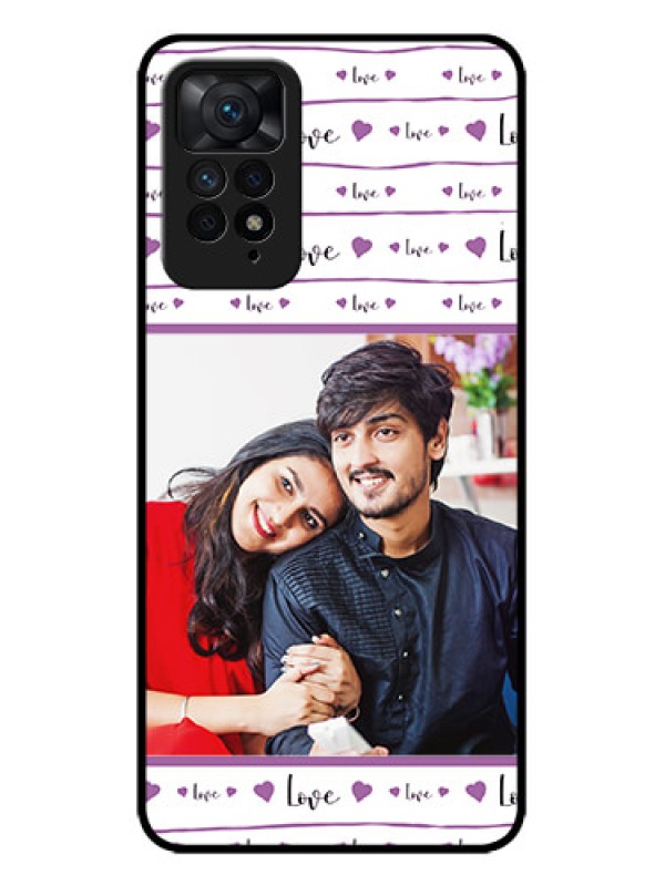 Custom Redmi Note 11 Pro Plus 5G Custom Metal Phone Case - Couples Heart Design