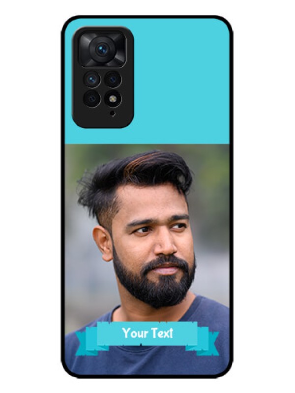Custom Redmi Note 11 Pro Plus 5G Custom Metal Phone Case - Blue Color Design