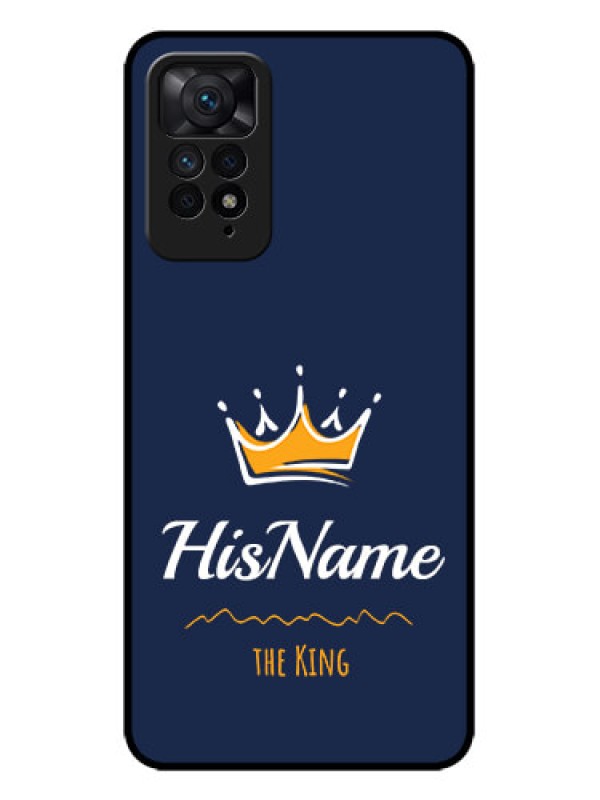 Custom Redmi Note 11 Pro Plus 5G Custom Metal Phone Case - King With Name Design