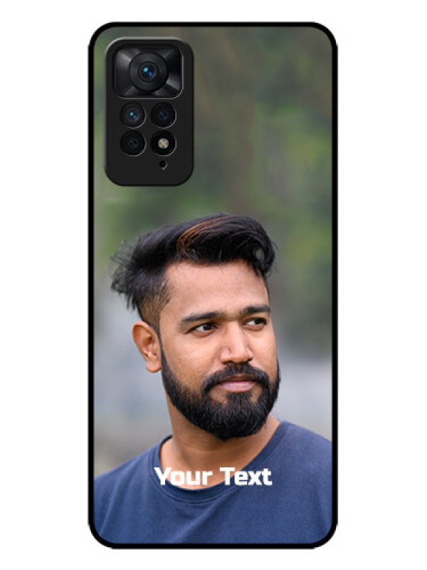 Custom Redmi Note 11 Pro Plus 5G Custom Metal Phone Case - Photo With Text Design