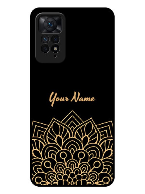 Custom Redmi Note 11 Pro Plus 5G Custom Metal Phone Case - Golden Mandala Design