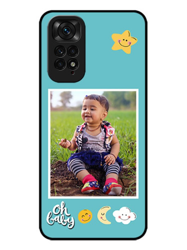 Custom Redmi Note 11 Custom Metal Phone CaseSmiley Kids Stars Design