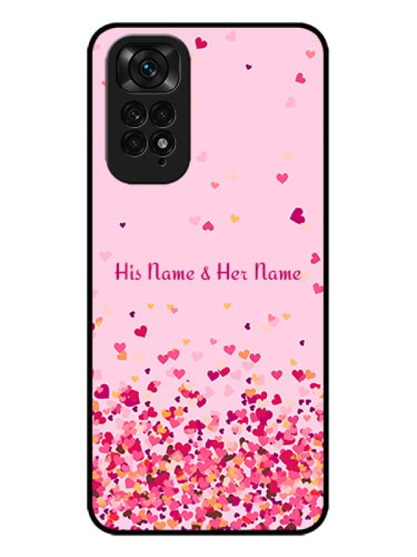 Custom Redmi Note 11 Custom Metal Phone CaseFloating Hearts Design