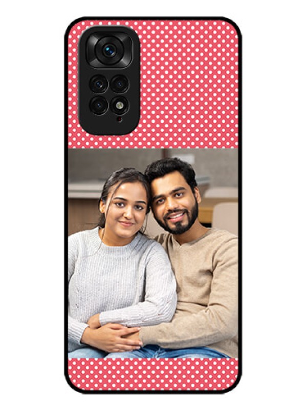 Custom Redmi Note 11s Custom Metal Phone Case - White Dotted Design