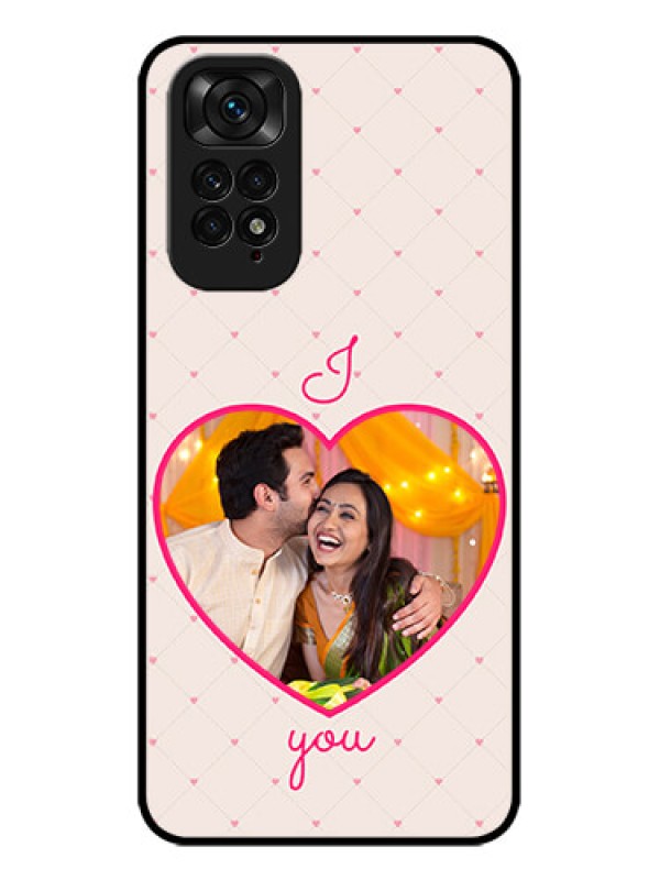 Custom Redmi Note 11s Custom Metal Phone Case - Heart Shape Design